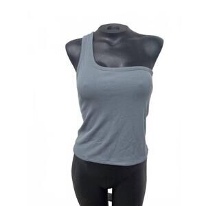 NEW LNA women's jas one shoulder top in slate
